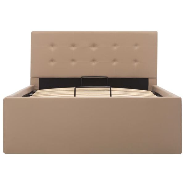 vidaXL Hydraulický posteľný rám+úložný priestor, umelá koža 100x200 cm