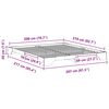 vidaXL Rám postele Biela 200 x 210 cm Masívne borovicové drevo