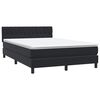 vidaXL Posteľn&yacute; r&aacute;m boxspring s matracom čierny 140x210 cm zamat