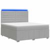 vidaXL LED boxspring posteľ s matracom Svetlosiv&aacute; 140 x 190 cm L&aacute;tka