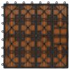 vidaXL Dlažba na terasu 11 pcs T&iacute;k 30 x 30 cm drevoplast
