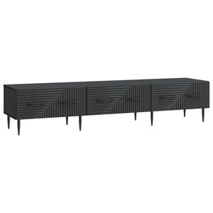 vidaXL TV skrinka Čierna 147 x 34,5 x 30 cm Kompozitn&eacute; drevo