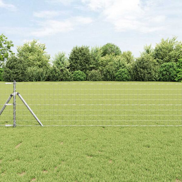 vidaXL Plot s podperou Strieborn&aacute; 0,6 x 25 m Ocel a PVC