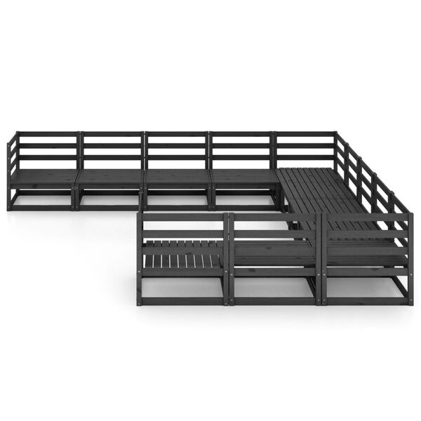 vidaXL 11-dielna záhradná sedacia súprava, borovicový masív