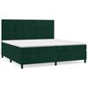 vidaXL Posteľn&yacute; r&aacute;m boxsping s matracom tmavozelen&yacute; 200x200 cm zamat