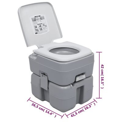 vidaXL Prenosná kempingová toaleta a súprava umývadla