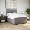 vidaXL Boxspring posteľ s matracom sivohned&yacute; 140x190 cm l&aacute;tka