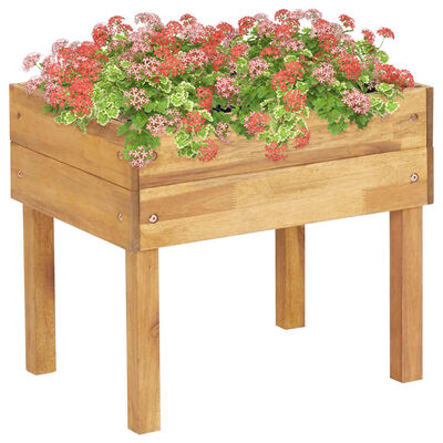 vidaXL Vyvýšený záhradný kvetináč 50x40x45 cm masívne akáciové drevo