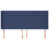 vidaXL Čelo postele so z&aacute;hybmi modr&yacute; 203x16x118/128 cm l&aacute;tka