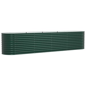 vidaXL Zv&yacute;&scaron;en&yacute; z&aacute;hon Zelen&aacute; 400 x 80 x 81 cm Oceľ