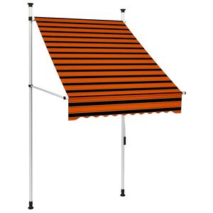 vidaXL Ručne zaťahovacia mark&iacute;za 100 cm oranžov&aacute; a hned&aacute;