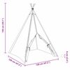 vidaXL Teepee stan Biela 120 x 120 x 150 cm Tkanina a plast