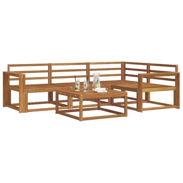 vidaXL Z&aacute;hradn&aacute; s&uacute;prava gaučov 5 pcs Pr&iacute;rodn&aacute; Pevn&eacute; ak&aacute;ciov&eacute; drevo