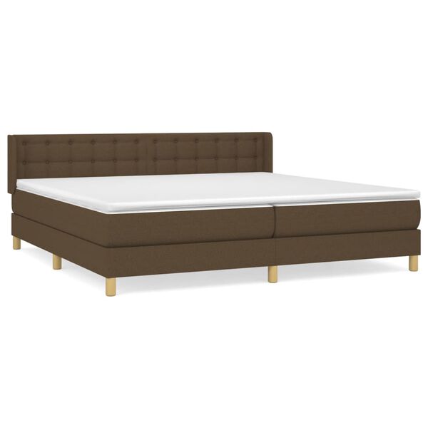vidaXL Boxspring posteľ s matracom tmavohned&aacute; 160x200 cm l&aacute;tka