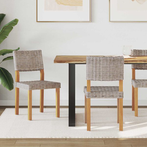 vidaXL Jed&aacute;lensk&aacute; stolička 2 pcs Kubu &scaron;ed&aacute; 46 x 55 x 84 cm Kubu ratan