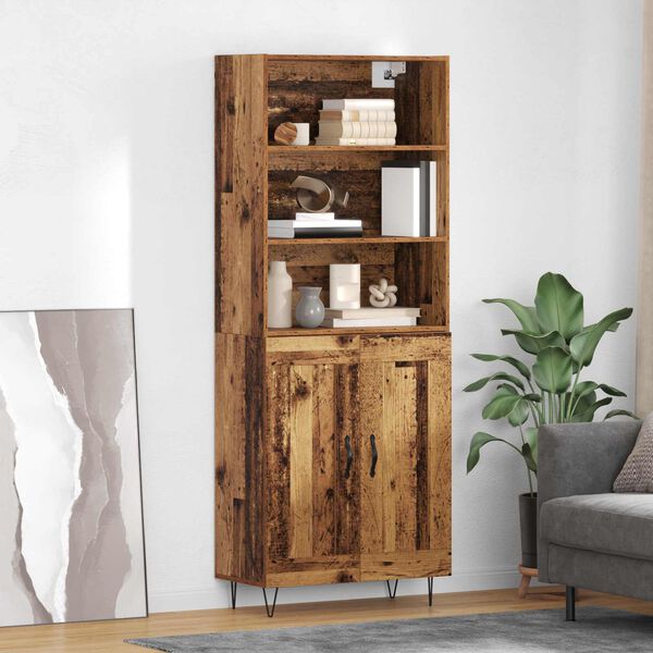 vidaXL Highboard 2 pcs Star&eacute; drevo Kompozitn&eacute; drevo