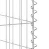 vidaXL Gabiónová stena na odpadkové koše, oceľ 254x100x110 cm