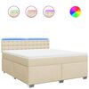 vidaXL Posteľn&yacute; r&aacute;m boxspring s matracom kr&eacute;mov&yacute; 180x200 cm l&aacute;tka