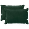 vidaXL Poťah na podložku 2 pcs HOUTEN Tmavozelen&aacute; 50 x 70 cm Zamat
