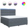 vidaXL Posteľn&yacute; r&aacute;m boxspring s matracom tmavosiv&yacute; 180x200 cm zamat