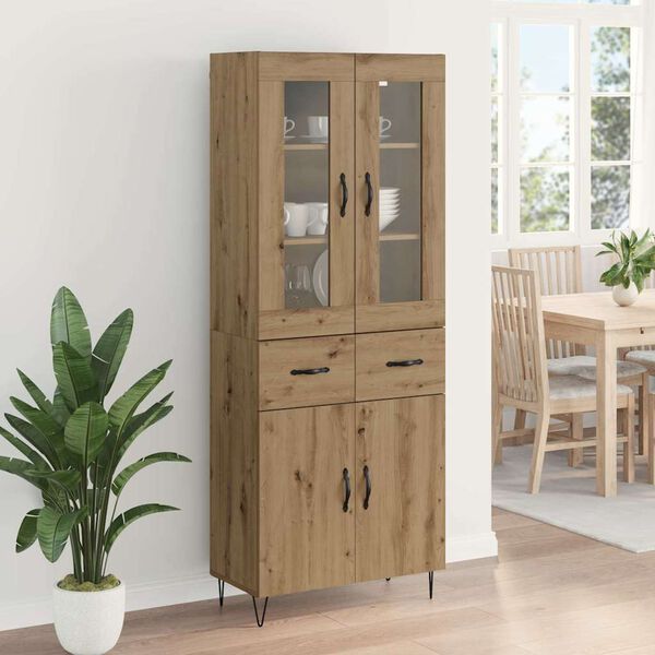vidaXL Highboard Remeseln&yacute; dub 69,5 x 34 x 90 cm Kompozitn&eacute; drevo