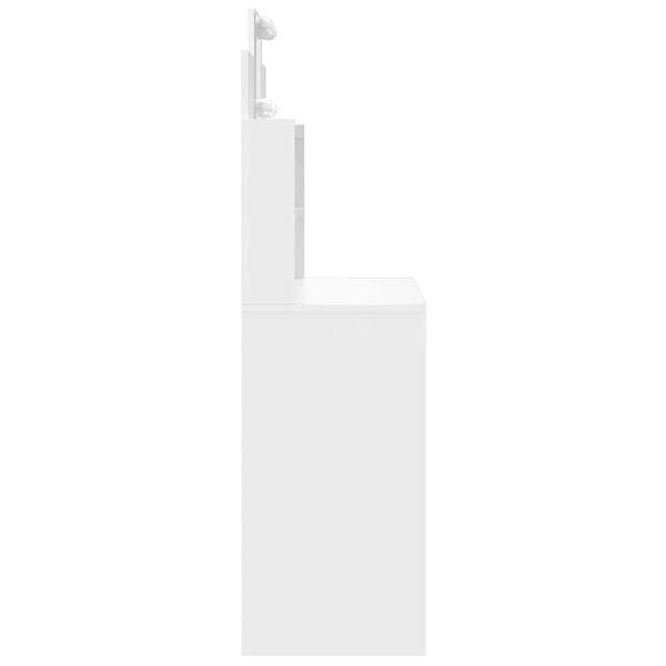 vidaXL Toaletn&yacute; stol&iacute;k s LED svetlami biely 96x40x142 cm