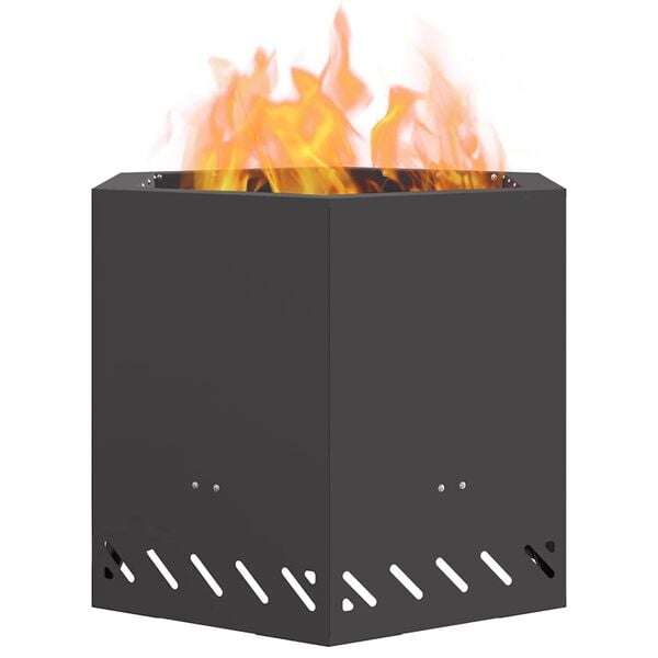 vidaXL Bezdymov&yacute; ohnisko Čierna 58 x 58 x 51 cm Oceľ