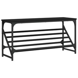 vidaXL Reg&aacute;l na top&aacute;nky čierny 90x30x45 cm kompozitn&eacute; drevo