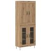 vidaXL Highboard Remeseln&yacute; dub 69,5 x 34 x 180 cm Kompozitn&eacute; drevo