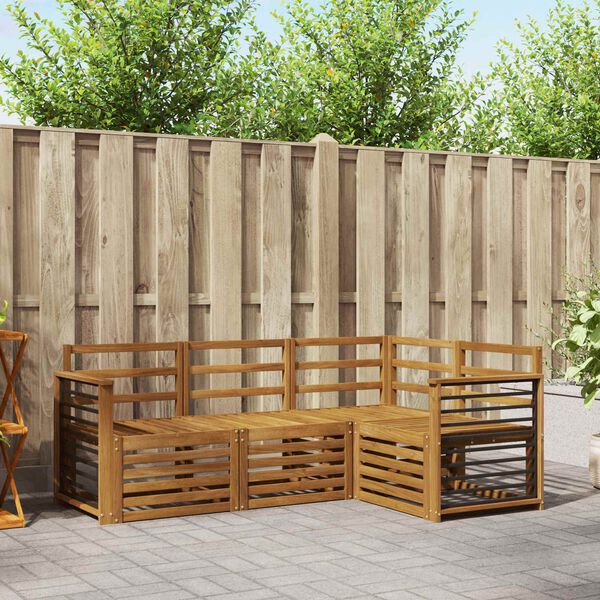 vidaXL S&uacute;pravy pohoviek 4 pcs Pr&iacute;rodn&aacute; Pevn&eacute; ak&aacute;ciov&eacute; drevo