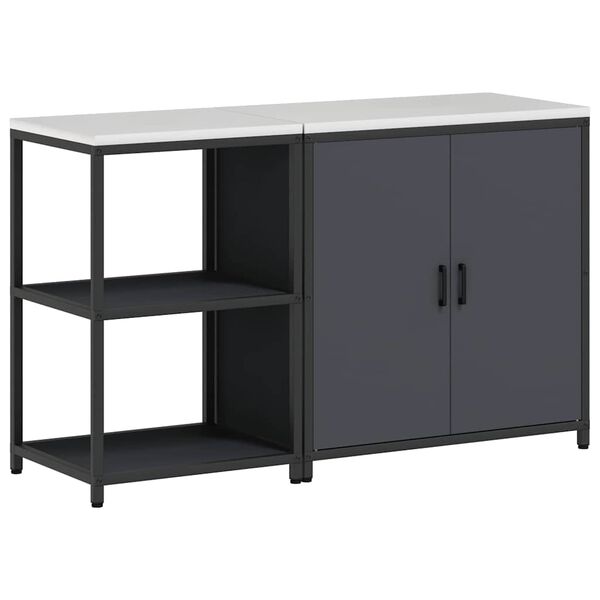 vidaXL Kuchynsk&yacute; &uacute;ložn&yacute; set 2 pcs Antracit Studen&yacute; valcovan&yacute; oceľ