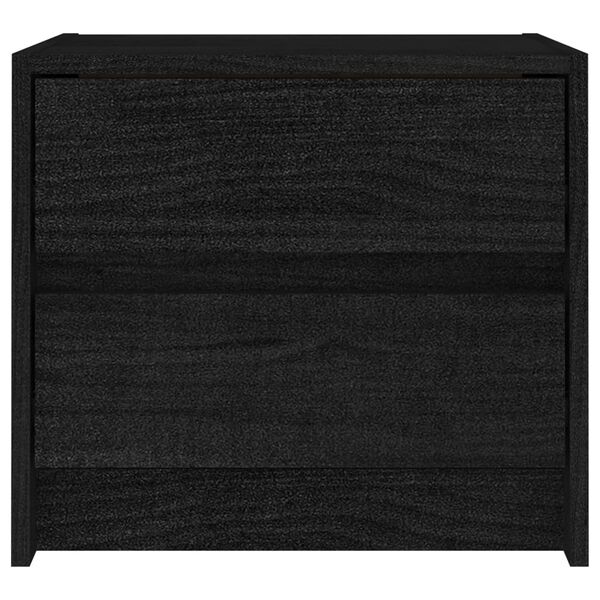 vidaXL Nočn&eacute; stol&iacute;ky 2 ks čierne 40x30,5x35,5 cm borovicov&yacute; mas&iacute;v