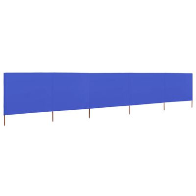 vidaXL 5-panelová zábrana proti vetru látková 600x80 cm azúrovo-modrá