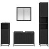 vidaXL Sada k&uacute;peľňov&eacute;ho n&aacute;bytku 4 pcs Čierny dub Kompozitn&eacute; drevo