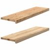 vidaXL Okenn&yacute; parapet 2 ks 90x25x2 cm neo&scaron;etren&yacute; dubov&yacute; mas&iacute;v