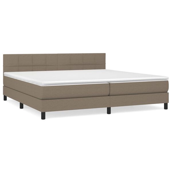 vidaXL Boxspring posteľ s matracom sivohned&yacute; 200x200 cm l&aacute;tka