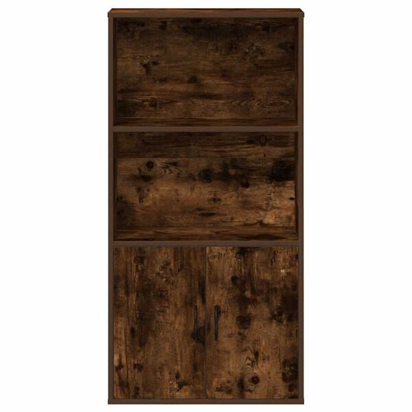vidaXL Knižnica dymový dub 60x24x120 cm kompozitné drevo