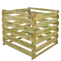 vidaXL Kompostér z latiek 0,54 m3, štvorcový, drevo