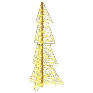 vidaXL Vianočn&yacute; stromček 100 LED Tepl&aacute; biela 120 cm PET