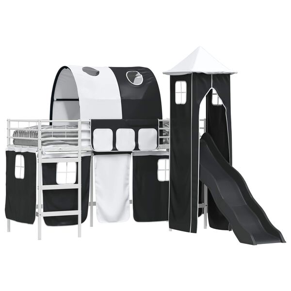 vidaXL Biela a čierna 99,5 x 190 cm