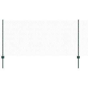 vidaXL Hexagon&aacute;lny plot s stĺpom 50 x 1 m PVC potiahnut&aacute; oceľ Zelen&aacute;