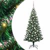 vidaXL Umel&yacute; predsvieten&yacute; vianočn&yacute; stromček Zelen&aacute; 180 cm PVC a kov