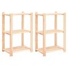 vidaXL Reg&aacute;ly s 3 policami 2 ks 60x38x90 cm borovicov&yacute; mas&iacute;v 150 kg