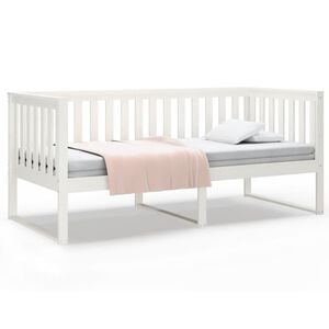 vidaXL Denn&aacute; posteľ s matracom biela 90x200 cm mas&iacute;vna borovica