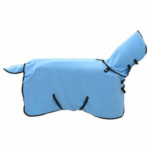 vidaXL Pl&aacute;&scaron;ť pre kone Pln&yacute; aqua 75 cm Polyesterov&aacute; fleecov&aacute; tkanina