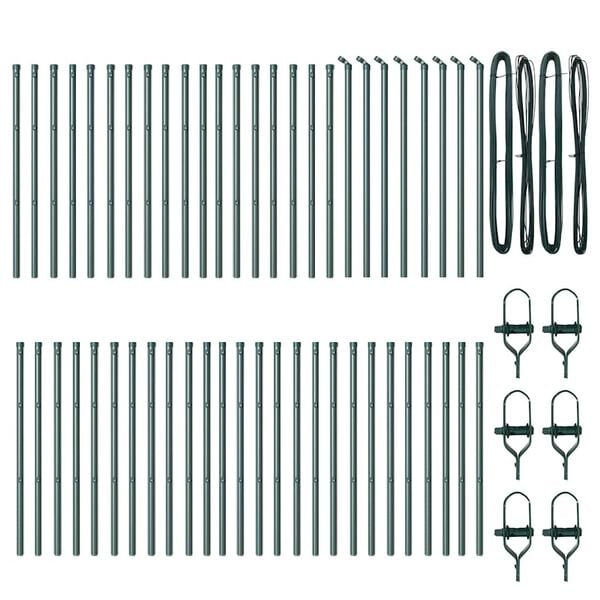 vidaXL Stĺp na plot. 52 pcs Zelen&aacute; 3,2 x 3,2 x 80 cm