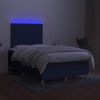 vidaXL Boxspring posteľ s matracom a LED modr&aacute; 120x190 cm l&aacute;tka