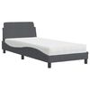 vidaXL Posteľ s matracom Dover tmavosiv&yacute; 90x200 cm zamat