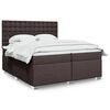 vidaXL Boxspring posteľ s matracom tmavohned&aacute; 200x200 cm l&aacute;tka
