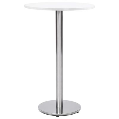 vidaXL Noha pre bistro stôl strieborná Ø45x107 cm nehrdzavejúca oceľ